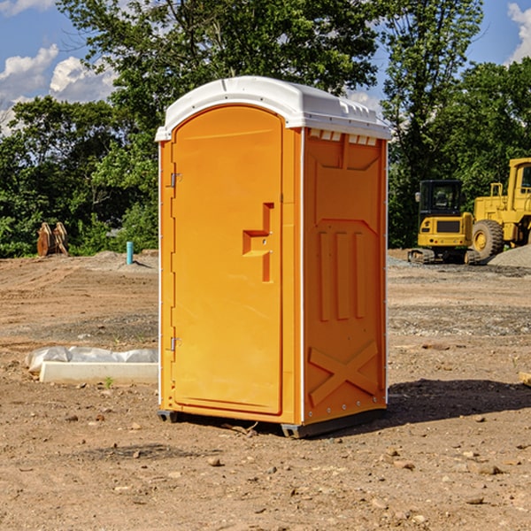 how often are the portable restrooms cleaned and serviced during a rental period in Utah